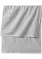 SKL Home Asciugamano Bagno In Cotone Con Monogramma: 71x137 Cm, Bianco Con Dettagli Grigi E Frangia