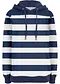 blu scuro/bianco lana a righe
