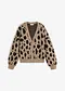 Beige / nero / marrone scuro leopardato