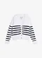 Bianco / blu scuro a righe
