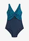 Blu oceano / blu scuro leopardato