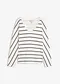 Bianco panna / nero a righe