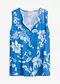 Bianco panna / blu a fiori