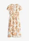Crema / marrone chiaro floreale