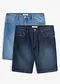 Blu medio denim + blu scuro denim