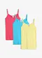 Giallo limone chiaro + fucsia + acqua
