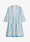 Bianco panna / blu mare