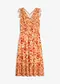 Beige / arancione paisley floreale