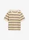 Bianco perla / marrone / cammello / giallo chiaro a righe