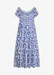Blu cobalto / bianco panna paisley