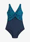 Blu oceano / blu scuro leopardato