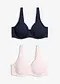 Blu marino + rosa chiaro