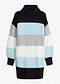 Nero / azzurro polvere a righe