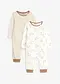 Bianco panna + marrone chiaro a righe
