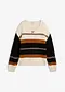 Crema / marrone / nero a righe