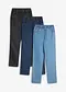 Blu scuro denim + azzurro denim + nero denim