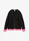 Antracite melange / fucsia neon leopardato