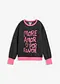 Antracite melange / fucsia neon con stampa