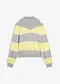 Grigio chiaro melange / giallo pastello a righe