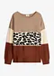 Marrone melange / bianco panna / marrone chiaro leopardato