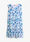 bianco/bluette a fiori
