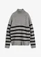 Grigio melange / nero a righe