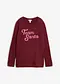 Rosso scuro / fucsia neon con stampa