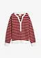 Rosso scuro/rosso mattone/bianco panna a righe