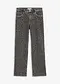 Grigio scuro denim leopardato