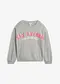 Grigio chiaro melange/rosa shocking con stampa