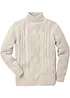 Maglione a collo alto con lavorazione a trecce, bonprix
