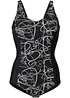 Costume intero con scollatura a V e effetto modellante leggero, bonprix