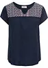 Maglia svasata in cotone a maniche corte, bonprix