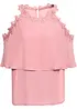 Blusa con cut-out e pizzo, bonprix