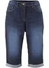 Bermuda in jeans elasticizzati con fondo arrotolato, bonprix