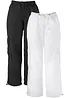 Pantaloni cropped  con cinta comoda (pacco da 2), bonprix