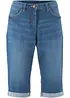 Bermuda in jeans elasticizzati con fondo arrotolato, bonprix