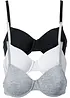 Reggiseno t-shirt con ferretto in cotone biologico (pacco da 3), bonprix