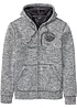 Giacca in felpa con cappuccio e fodera teddy, bonprix