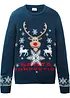 Maglione natalizio in filato fine, bonprix