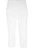 Pantaloni capri di misto cotone con cinta comoda, bonprix