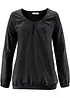 Maglia a maniche lunghe in puro cotone con elastico, bonprix