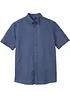 Camicia a maniche corte in fresco misto lino, bonprix