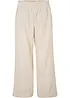 Pantaloni culotte cropped in misto lino leggero, bonprix