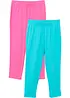 Leggings a pinocchietto in misto cotone elasticizzato (pacco da 2), bonprix