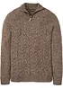 Maglione in misto lana con zip, bonprix