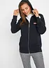 Felpa con zip e cappuccio in puro cotone, bonprix