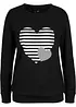 Maglia in cotone stampata a maniche lunghe, bonprix