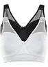 Reggiseno contenitivo senza ferretto con spalline imbottite (pacco da 2), bonprix