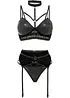 Reggiseno bustier, perizoma,  reggicalze (set 3 pezzi), bonprix